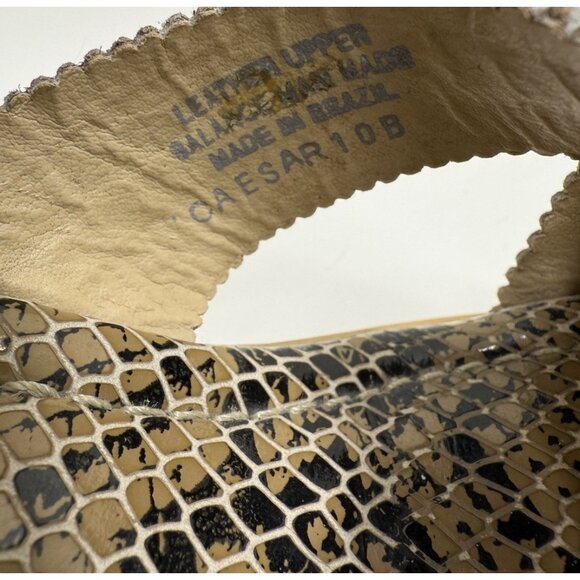 Steve Madden Caesar Snake Print Wooden Slide Size 10 - Picture 7 of 12